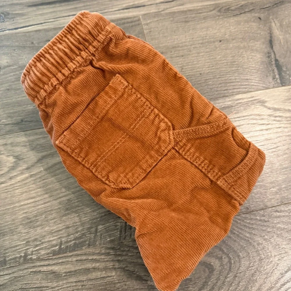 OshKosh Bgosh Boys Rust Brown Corduroy Carpenter Jogger Pants 18M Drawstring‎
